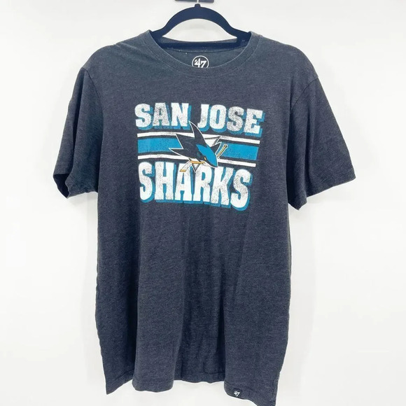 47 Men's Gray San Jose Sharks T Shirt Size M - Picture 1 of 2